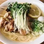 鶏串そばしお大盛(やきとり3本)（やきとり どん）