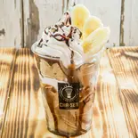 【341】チョコバナナパフェ・パンケーキ（サンドイッチと揚げパンの茶筅）