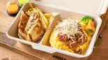 ボロネーゼチーズオムライス×てりやきチキンチーズホットサンド(goody goody 北24条駅前店)