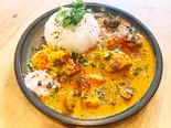 ライム香る♪サーモンとマッシュルームのカレー Lime-scented Salmon and Mushroom Curry（Curry＆Spice HANAKO）