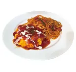 トマトクリームオムライス×ナポリタン（洋食レトロ軒 セブンパーク天美店 Yoshoku Retoroken Seven Park Amami Branch）