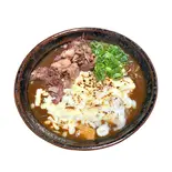 名物炙りチーズカレーうどん(牛煮込みすじ)（【menu限定価格商品あり】カリーWEST百名店2020 いずみバーグ 御幣島店）