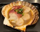 野付産 帆立と北寄のバター醤油焼き（白金水産 アドホック新宿）