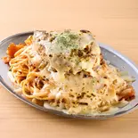 炙りチーズハンバーグ＆ナポリタン Grilled Cheese Hamburg steak＆Napolitan（スパゲティの店『神田ナポリタン』 下高井戸店）