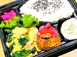 豚とほうれん草のポパイ炒め弁当(餃子工房ちびすけ 十三店)