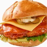 【デラックス】ホットチーズフィレバーガー（ペリペリチキン＆チキンバーガー ファイヤーチキン 菊川店 Fire Chicken）