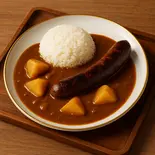 自家製カレーライス+黒豚ソーセージ（おーるうぇいず北千住）