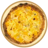 4種類のチーズのハーモニー!「クワトロフォルマッジ」4Formaggi(ピジケア(お一人様にちょうどいいサイズのピザです))