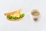 石窯カンパーニュサンド たっぷりタマゴセット(サンマルクカフェ&茶 目黒東口店)