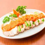 茹で豚肉のニン二クソースかけ（ニーハオ 大森駅前店）