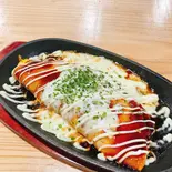【人気No.1】チーズ豚平焼き（大阪名物 揚げたこ焼きイカ焼き専門店 粉もん屋）