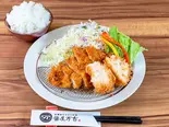 豚ロースかつカニコロッケ膳(醤屋万吉のうどん)