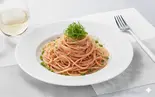 梅と葱の和風出汁醤油パスタ1980円↓（大盛無料の洋食屋さん。五つ星パスタ）