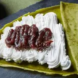 *Green*【抹茶クレープ】あずきホイップ [Simple] Azuki white Cream crepe（クレープハブ川崎店）