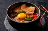 豚バラ旨辛ヤンニョムチゲうどん（韓国カルビ丼とスンドゥブ 洞山 西新店）