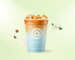 ブルーのジャスミンラテ（Cotti Coffee コッティコーヒー 心斎橋店）