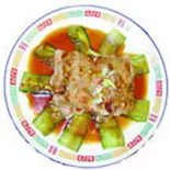 【525】ゆで豚肉の辛味ニンニクソース掛け（客来香）
