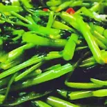 空芯菜炒め/Stir Fried spinach(中華料理 龍門)