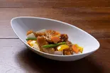 豚ホルモンの黒酢豚（喜來喫飯）