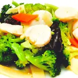 ホタテとブロッコリーの炒め/Orchid shellfish(中華料理 龍門)
