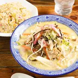 白ちゃんぽん 半チャーハンセット（じげもんちゃんぽん 品川シーズンテラス店）