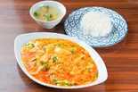 蟹のふんわり玉子カレー炒め+ライス+スープ（ティーヌンキッチン）