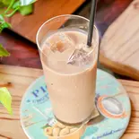 アイス有機豆乳カフェオレ  Ice organic soy milk cafe au lait（ホットサンドとサンドウィッチのお店 サンドウィッチマン）
