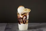 チョコバナナミルクアイスパフェ(300ml)Chocolate Banana Milk Ice Parfait（パフェBar「YORUYORU」 南6条西）