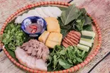 豆腐揚げビーフン Bun dau mam tom ( shrimp sauce tofu with rice noodle)（ベトナム料理ハノイレストラン川崎）