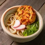 かき揚げ温うどん hot udon with kakiage tempura（うどん幸波）