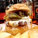 ゴルゴンゾーラハラペーニョバーガー(フレンチフライ付き)（スタンドココペリ (CAFE＆BAR Thunderbird)）
