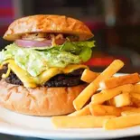 アボカドチーズバーガーセット（FLASHBACK CAFE）