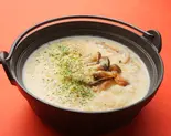 きのこクリーム雑炊(リゾット風)（鶏出汁ぞうすいの店「鶏ぞう」）