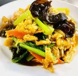 豚肉と玉子、きくらげ炒め Stir-Fried Pork, Egg, and Cloud Ear Mushroom（満福楼 東村山店）