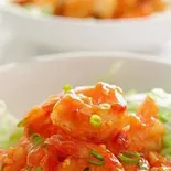 芝エビのチリソース炒め (乾焼蝦仁)(広東料理 港味)