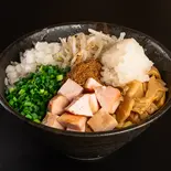 おろし魚介豚骨油そば Seafood and Pork Bone Abura Soba with Grated Daikon Radish（魚介豚骨まぜそば 漁夫の利 久米川店 Seafood and Pork Bone Mazesoba Gyofunori Kumegawa）