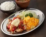 トマチーとんたま (ご飯付き) ＆ Cheese Grilled Pork ＆ Egg Set Meal（とんたま食堂）