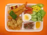 エビフライ＆からあげ＆野菜サラダ弁当（お米とお弁当のしろやま）