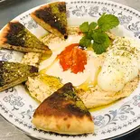 フムス＆ピタ ゆで卵Hummus＆1 pita ,Boiled egg or eggplant（ファラッフェル タイム）