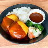 【ライスセット】ダブル濃厚チーズのハンバーグDouble hamburger steak with rich cheese, rice set(ハンバーグ専門店 | おかわりハンバーグ 新御茶ノ水駅前店)