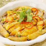 蒸し鶏のネギ油かけ（香南厨房）