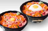 【シェアセットA】炙り牛トロいくら丼&炙り牛トロ山かけ月見いくら丼(漁師町三代目 牛とろいくら本舗 天下茶屋店)