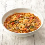 ⑳海老とグリル野菜のトマトスープ（ゆであげ生パスタ もちの木パスタ 三鷹店）