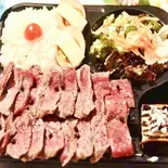 国産牛肉胡椒焼きセット grilled beef black pepper set(肉バルbistro 旬)