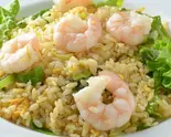 エビレタス炒飯 Shrimp and Lettuce Fried Rice（Chinese restaurant 満福楼 新小平店）