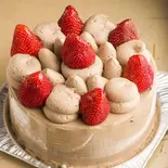 生チョコデコレーション6号 Decorated Ganache Cake #6(柴又コシジ洋菓子店)