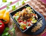 牛焼肉のグレインズライスボウルサラダ(Grains rice bowl salad グリーングレインブレイン)
