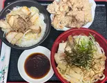 Cセット(粗油あぶらそば+唐揚げ+肉丼)（きりちゃんの油そば）