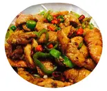 ホルモンの干鍋(干锅肥肠)（中華料理 玉仙楼 大塚店）