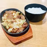 ハラミ鉄板焼肉定食(スタミナ焼肉ダレ)（鉄板焼肉 スタミナ亭 清水店）